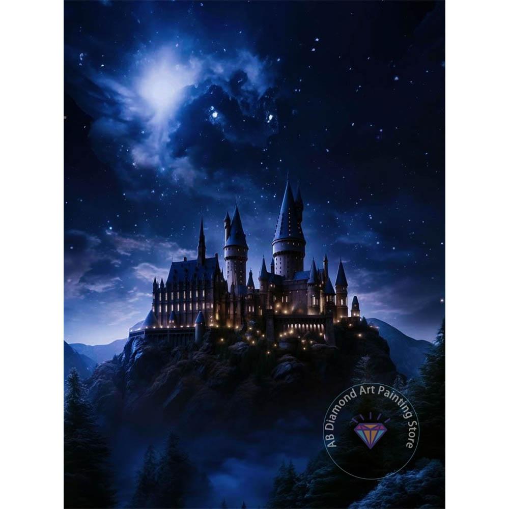 Harry Potter Holwarts Castle Picture Diamond Painting Kit 5D DIY Round Diamond Embroidery Handicraft Home Decor