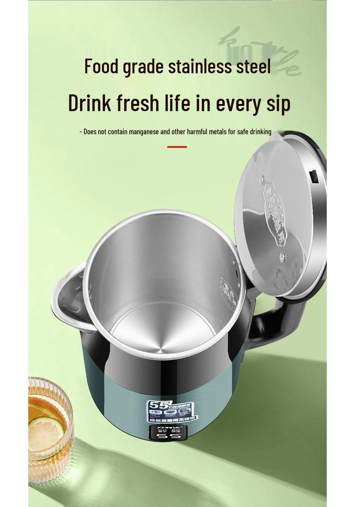 Durable 304 Stainless Steel Kettle with Thickened Insulation, Fast Boil, Large Capacity, Auto Power Off, Constant Temperature