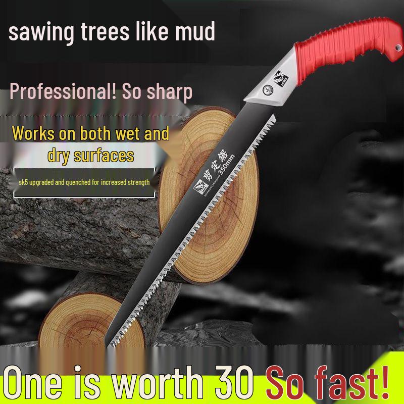 High-Speed Manganese Steel Hand Saw for Tree Cutting and Wood Pruning