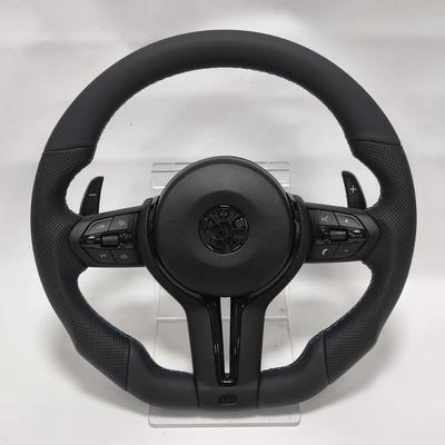 Černý chromový sportovní kožený volant pro F30 F36 F20 F23 F22 M3 F80 X1 F48 F10 F07 F01 M5 E84 E87 E90 E70 BMW