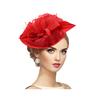 Topper Hat Retro Style Imitation Linen Women Headwear Bows Feathers Mesh Accents Fascinator Hat Hair Accessory