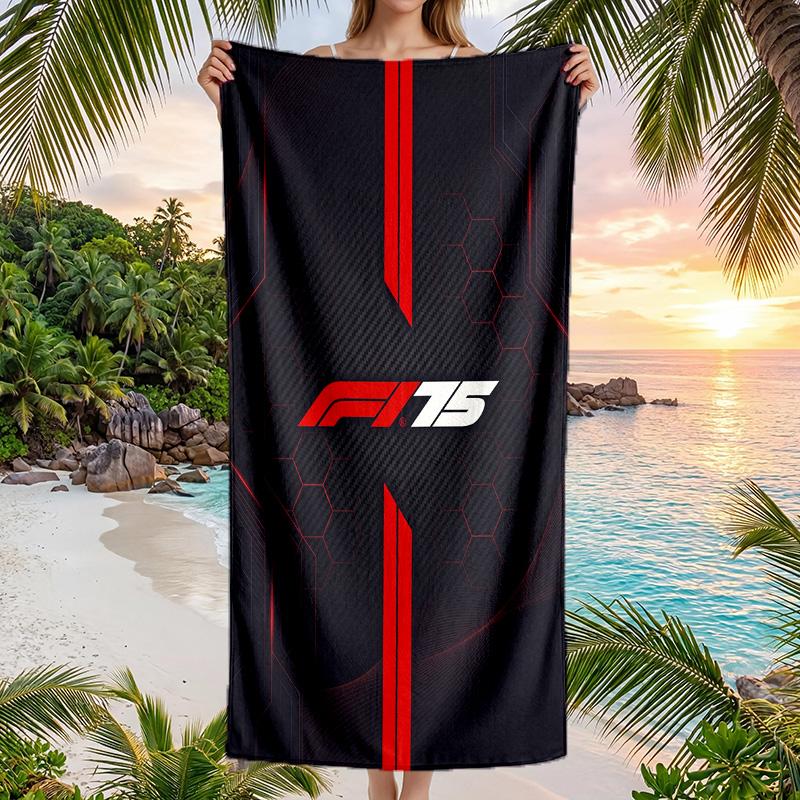 Asciugamano da Spiaggia Moda F1 Portatile Morbido Asciugatura Rapida per Nuoto Campeggio Vacanze