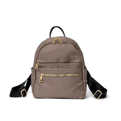 VITAFELICE Women's 10-Pocket Nylon Mini Backpack (vnsb-411z) (Mocha)