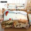 3D Digital - Printed Beautiful Scenery - Themed Quen - Sized Dimensionsd Soft with Soft Fabric Duvet Cover Set Featuring Fashionable Design