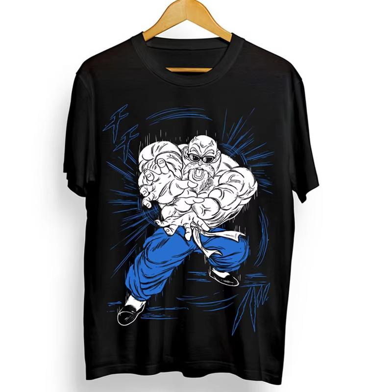 Dragon Ball Seven Dragon Ball Sun Wukong Joint Japanese Retro Large Direct Injection Fashion T-Shirt Daily Retro Letter