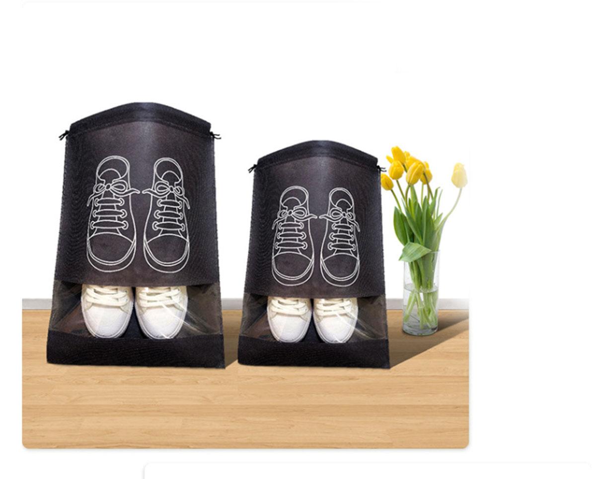 5 шт Сумки для обуви Большая утолщенная сумка для обуви из нетканого материала для путешествий Пыленепроницаемая сумка для обуви на шнурке для упаковкидома 2636₽