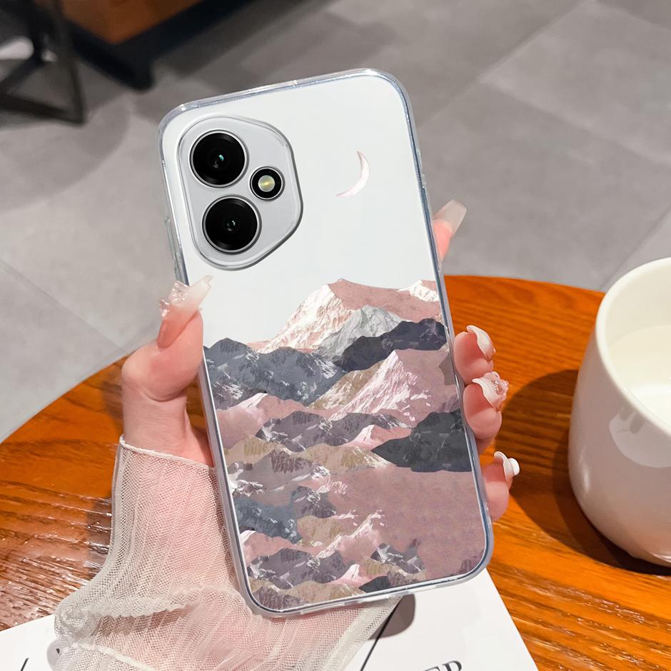 For Honor 400 Pro Lite 5G Case Pretty Flowers Transparent TPU Bumper Protective Cover For Honor400Pro Fundas Honor400Lite Coque