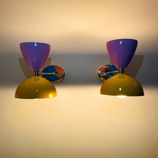 Wandlampe aus Messing, Mitte der 1950er Jahre, italienischer Stilnovo Diabolo | LELO-Design | Vielseitiges Leselicht für das Bett, den Flur und den Eingangsbereich