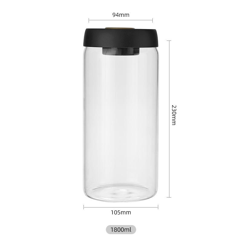Vacuum-Sealed Coffee Bean Glass Jar: Moisture-Proof Kitchen Storage