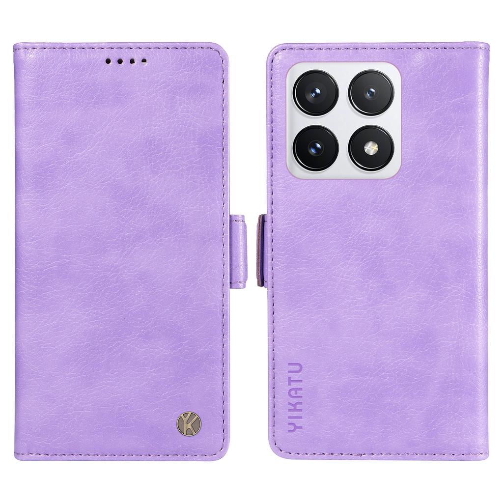 YIKATU YK-007 For Xiaomi 14T Pro Case Side Buckle PU Leather Phone Cover Litchi Texture