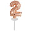 Number Balloon - Amscan - Number 2 - 18.5 X 9 Cm - Rose Gold - Aluminum