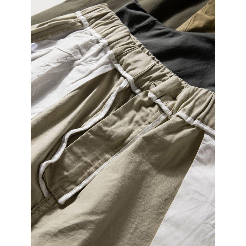 Youth Cotton Japanese-Style Retro Handsome Casual Wide-Leg Pants