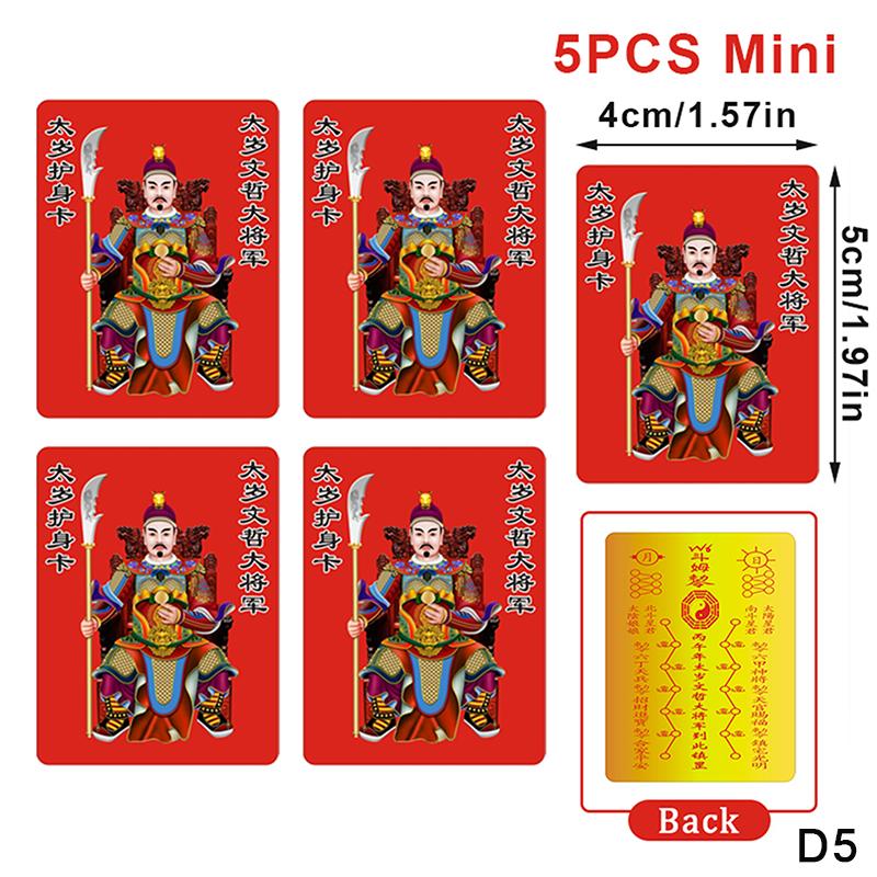 New 5/10pcs Traditional Chinese Tai Sui Amulet Cards Feng Shui Prayer & Exorcism Wealth And Treasure Symbols Perfect Gift 2026