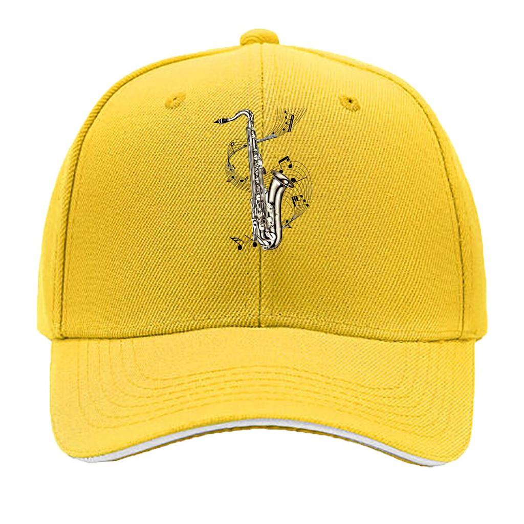 Saxophone Music InstruUnisext Themed Design Sandwich Baseball Cap