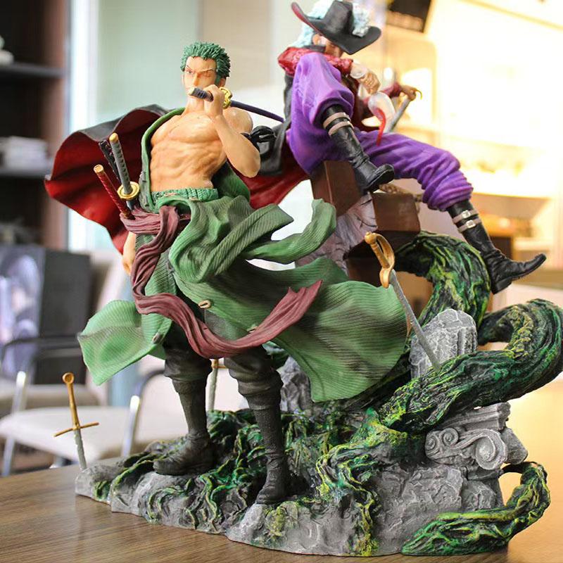 One Piece Anime Figure Master-apprentice Zoro Action Statue Model Toys PVC Desktop Doll Decoration Birthday Gift