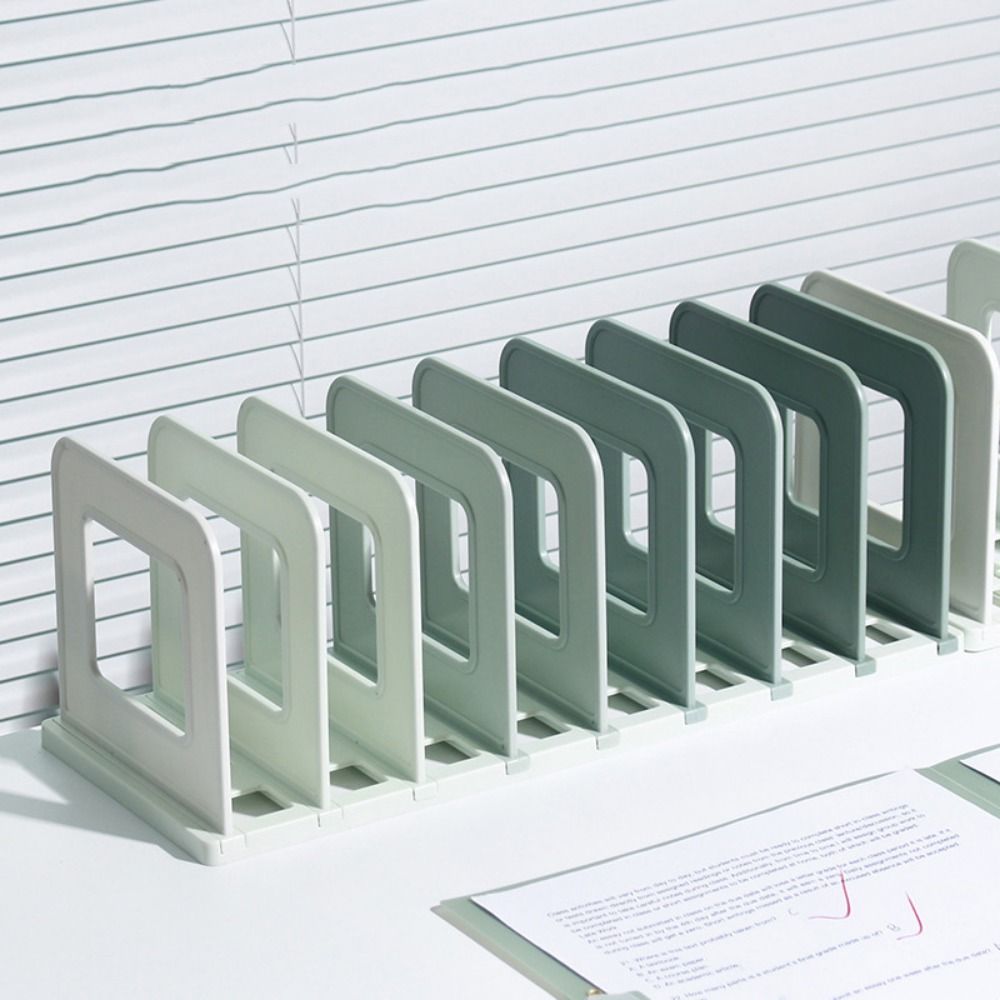 Non-slip Detachable Bookends Adjustable Vertical Book Holder Simple Book Display Rack  Office