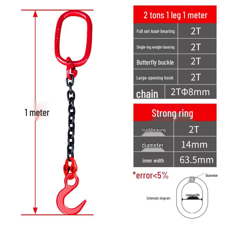 

Jun Ding Ying 2-Ton Single Leg Lifting Sling with Open Hook