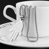 European and American High-end Jewelry Titanium Steel Necklace Men and Women New Color Palm