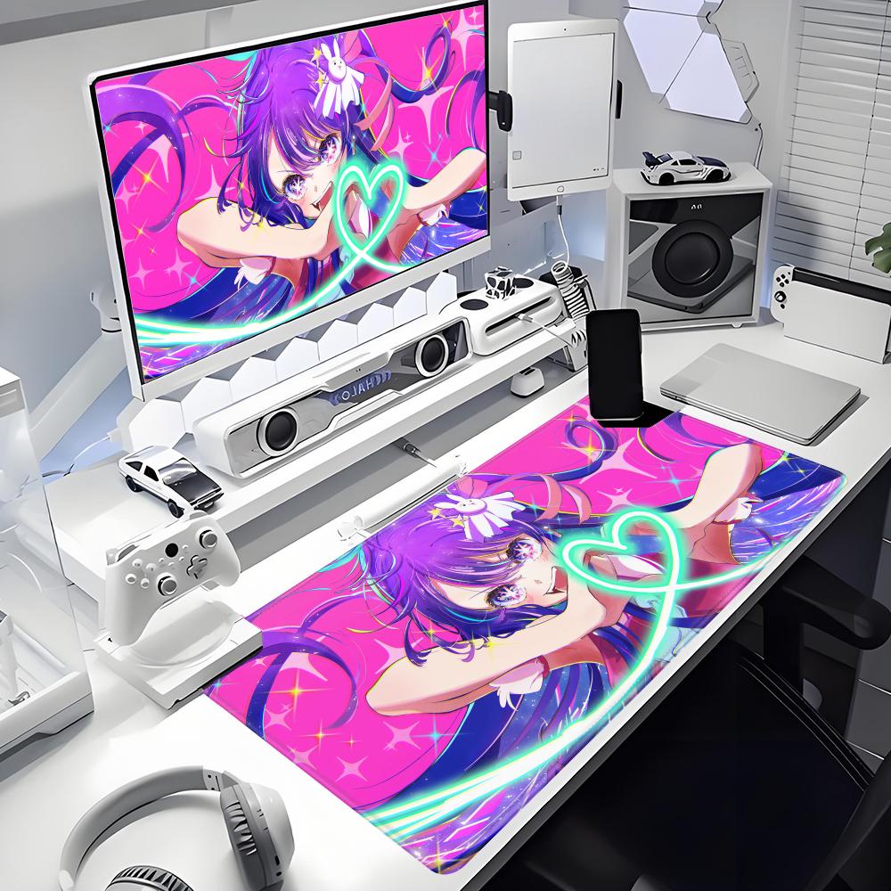 Oshi No Ko Animation Beautiful patternsOffice Computer Desk Mat Table Keyboard Big Mouse Pad Laptop Cushion Nonslip Decor