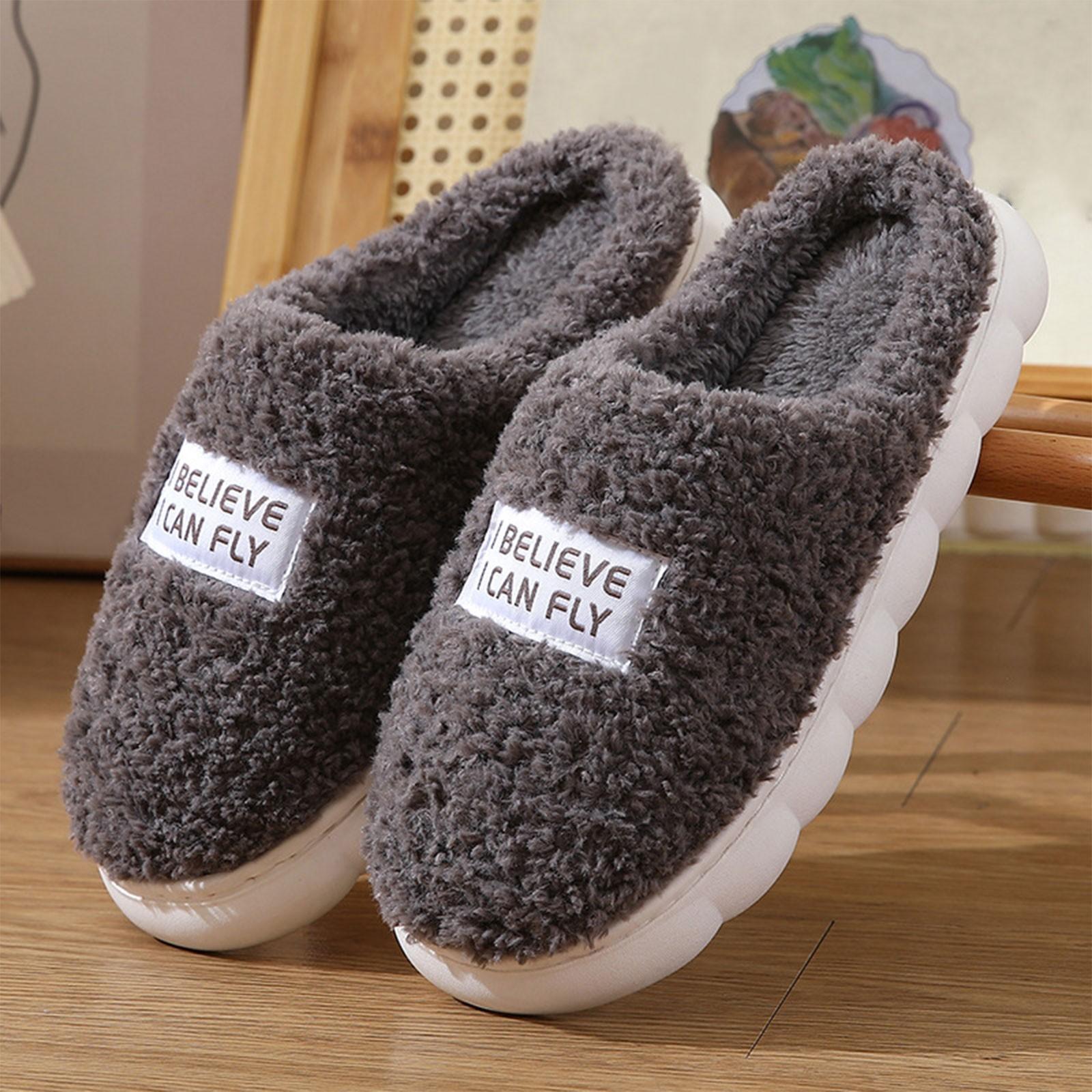 

Мужские зимние домашние теплые модные хлопковые тапочки 44