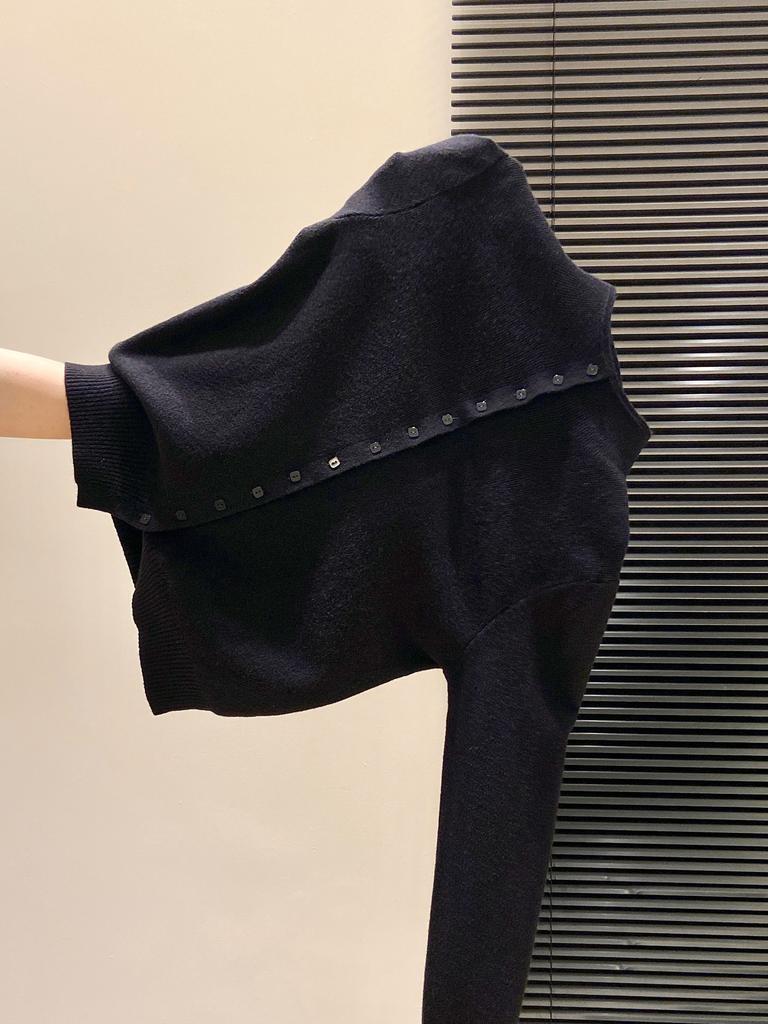 Autumn and Winter Single-breasted Long-sleeved Semi-turtleneck Top Temperament Women's Long-sleeved Cardigan Jacket Wool Knitted Sweater