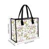 Floral Tote Bag Fashion Reusable Shopping Handbag Lightweight Casual Daily Carry All Bag