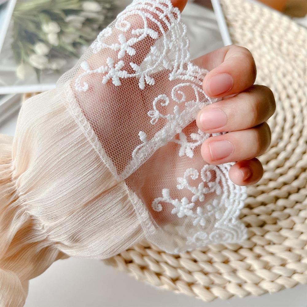 Anti-UV Driving Gloves Breathable Floral Lace Gloves Fashion Sun Sleeves