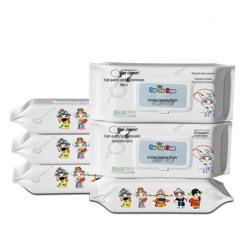 Penguin XL Kitchen Wet Wipes for Oil & Stain Removal - Thickened Household Cleaning Towels