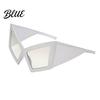 Futuristic Style Sunglasses Geometric Sunglasses Edgy Triangle Frame Shades Trendy UV Eye-catching Protection Sun Glasses for Women Street