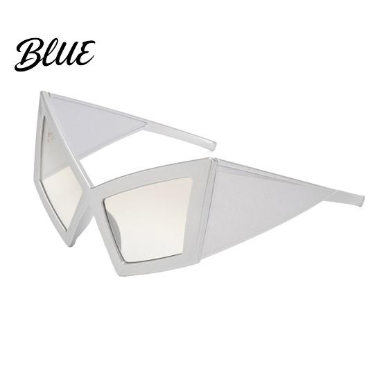 Futuristic Style Sunglasses Geometric Sunglasses Edgy Triangle Frame Shades Trendy UV Eye-catching Protection Sun Glasses for Women Street