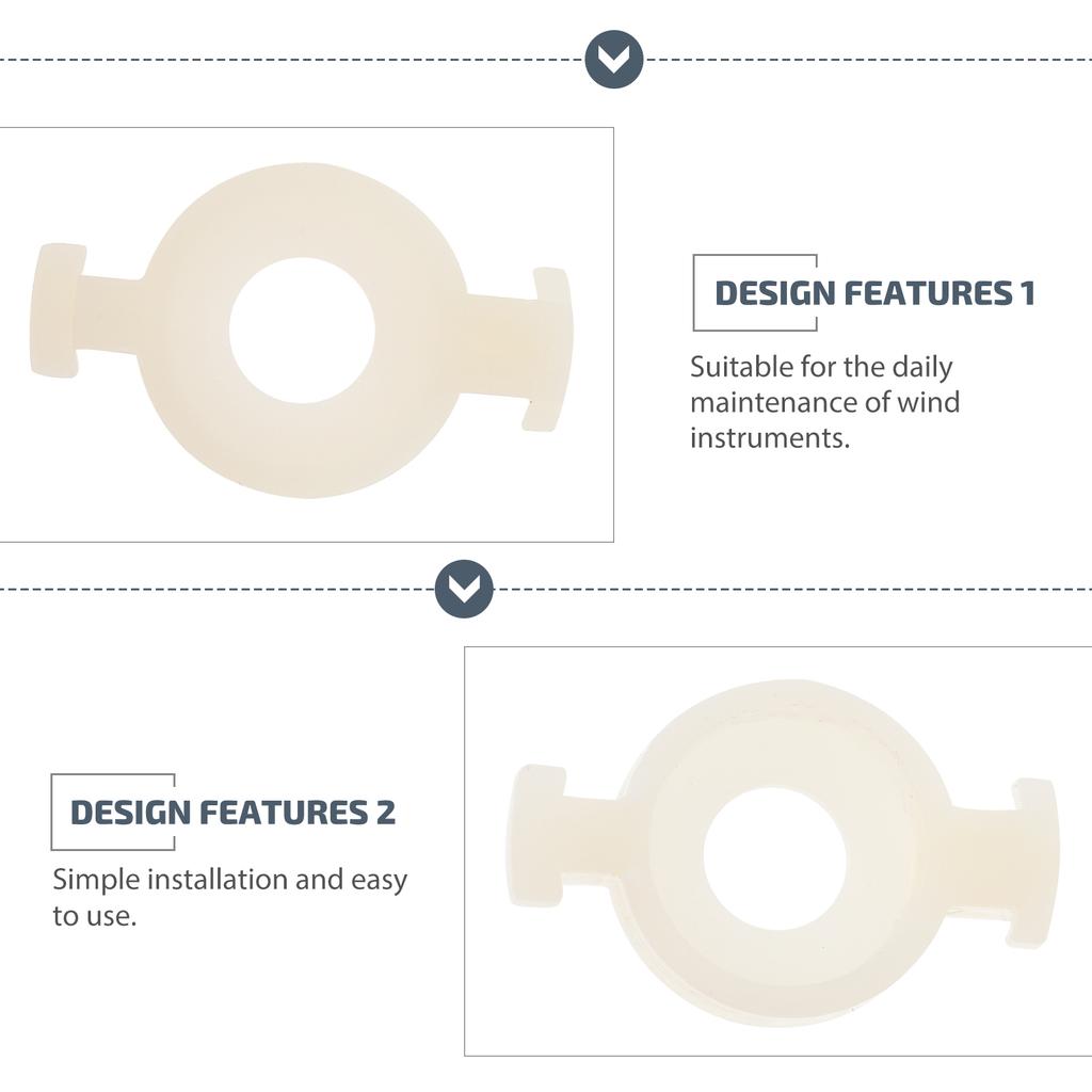 3 Pcs Small Piston Holders Plastic Valves Spring Pads Trumpet Accessories Component Replacement Parts Cornet Supporting Plates