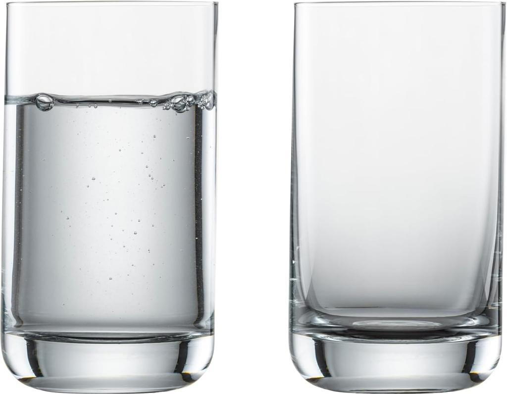 Zwiesel Glass (ZWIESEL GLAS) Tumblers, Break-Resistant, Simple Design, for Water, Mineral Water, and Soft Drinks, Pair of 2, Machine-Made (m123661)