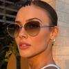 Oversized Sexy Cat Eye Sunglasses Women  Luxury Brand Fashion Metal Polygon Punk Sun Glasses Vintage Shades For Ladies UV400