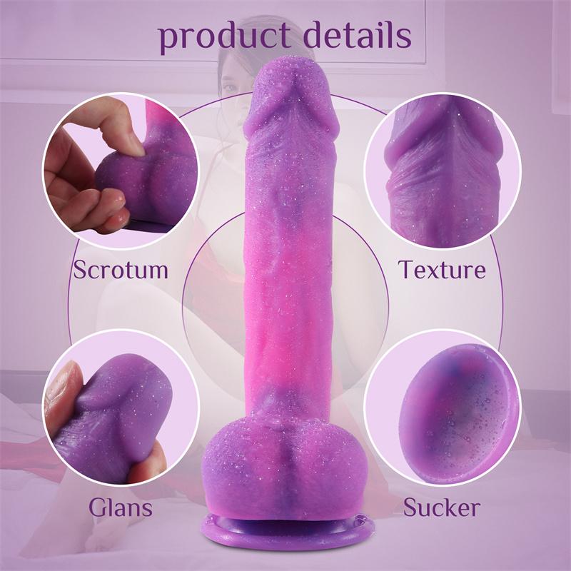 Female Real-feeling Liquid Silicone Simulation Penis New Colorful Big Penis Dildo