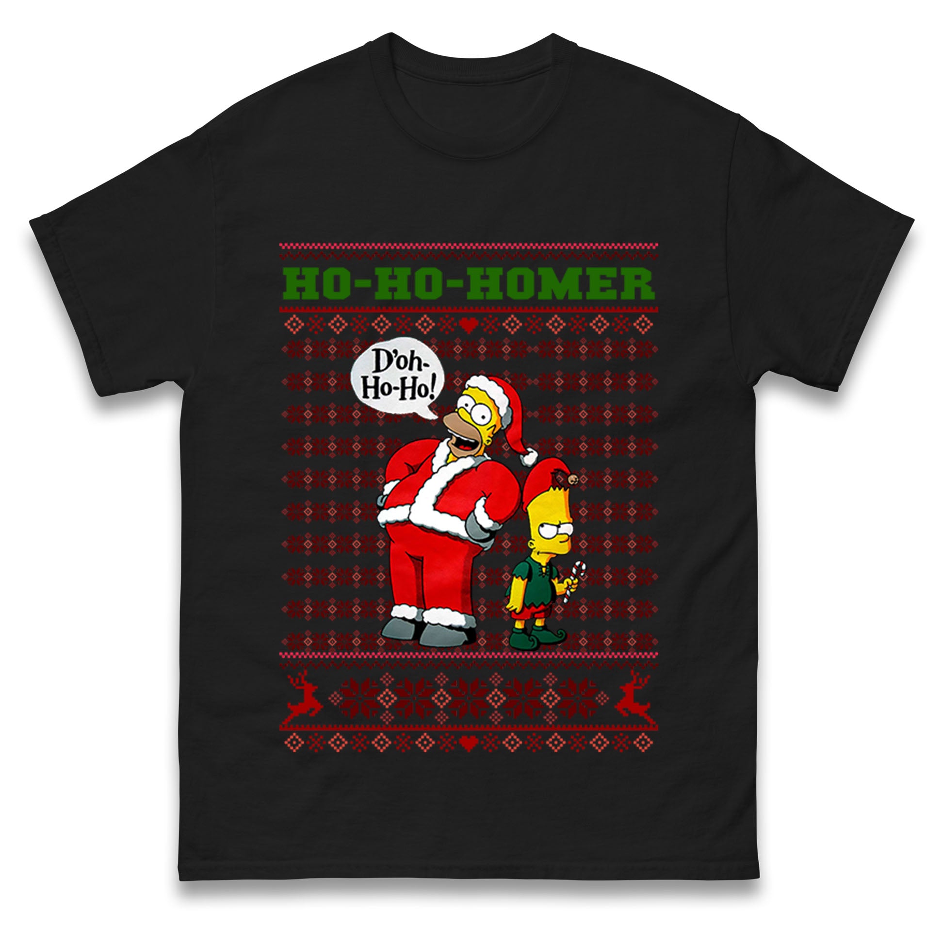 Симпсоны Рождество Мужская футболка Женские топы Teess S