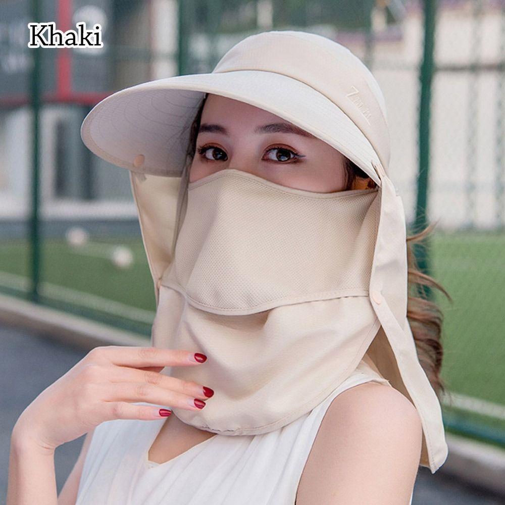 

Шея Лицо Воздухопроницаемая Защита от УФ-лучей Широкие поля Пляжная кепка Козырек Кепка-тени Кепка-шляпа для рыбалки хаки