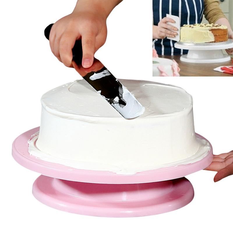 DIY Cake Turntable Baking Mold Cake Plate Rotating Round Cake Decorating Tools Rotary Table Pastry Supplies Baking Accessories