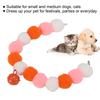 Soft Elastic Pet Collar Lightweight Pom Pom Collar Cozy Plush Ball Collar Daily Use