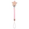 Beads Food Grade Beech Wood Star Pacifier Clips Chains Molar Chain Lanyard Baby Pacifier Chain
