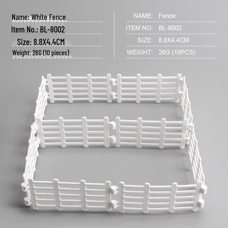Cross-border Ranch Animal Farm Model Picket Fence Scene Decoration Ornaments