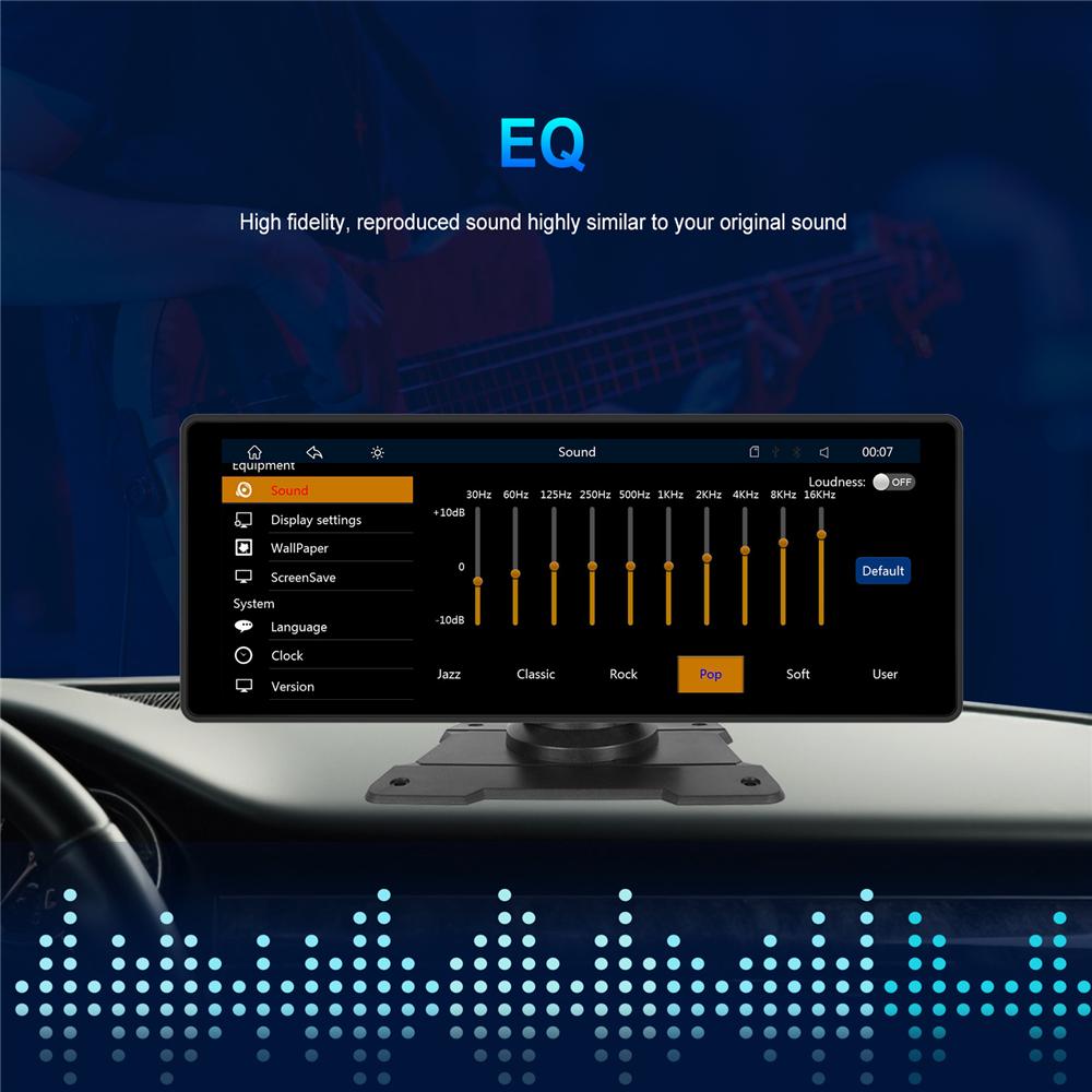 10.26" Smart Player+Rear Reverse Camera For Wireless Carplay Android Auto Tablet