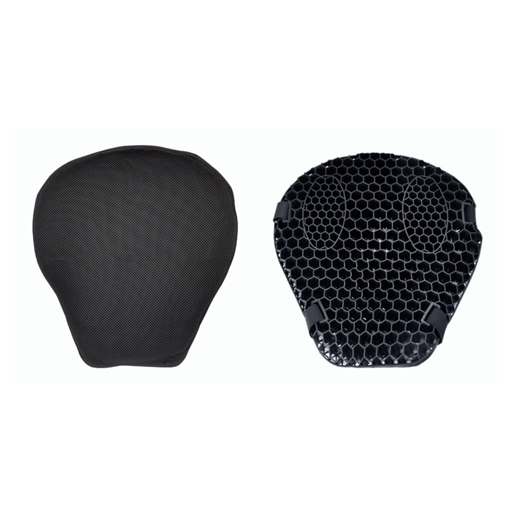 Motorcycle Gel Seat Cover with Ventilated Honeycomb Structure Waterproof Cushion Shock Absorbing Cushion for Long Rides