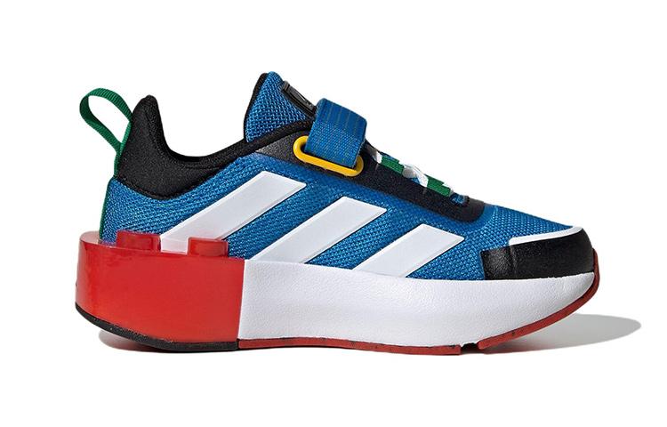 adidas Tech Runner LEGO X EL Little Kid 'White Shock Blue' HP5879