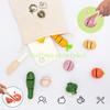 Wooden Simulation Kitchen Pretend Toy Classic Game Montessori Educational Toy for Children Kids Gift Cutting Fruit Vegetable