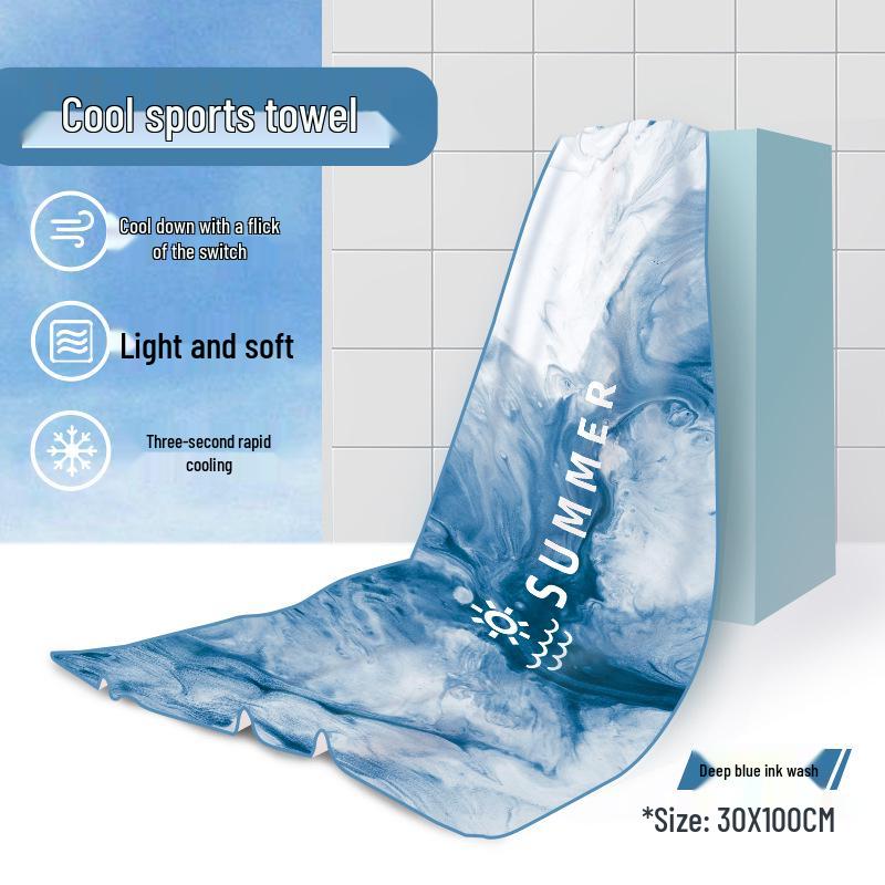 

Quick-Dry Sweat-Absorbent Sports Towel for Gym, Running, Basketball, Badminton Training - Cooling Towel for Men & Women 30x100CM