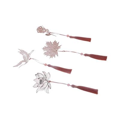 Apricot Leaf Book Lovers Reading Marker Hollowed Leaf Flower Bookmark Metal Reading Bookmark Book Paginator Book Page Marker