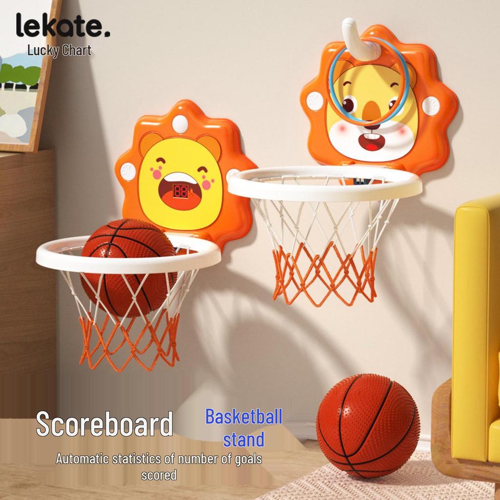 Kids' No-Drill Indoor Basketball Hoop with Suction Cup for Silent Play