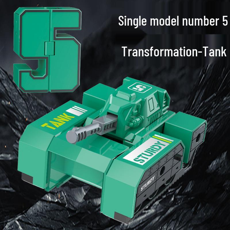 Children's Transforming Number Robot Toy Combiner – Assembled Autobot