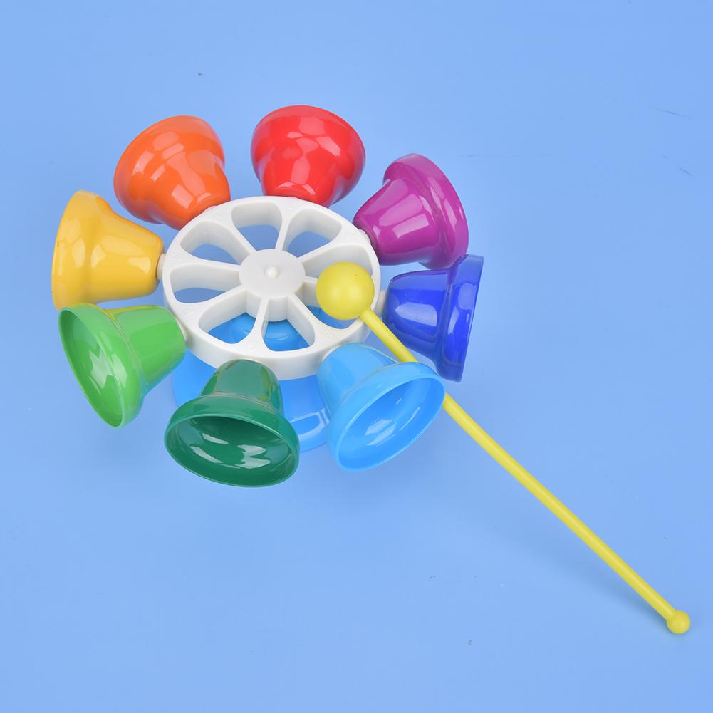 8Note Music Bells with Rod Children Hand Percussion Educational Toy Gift Orf Instrument