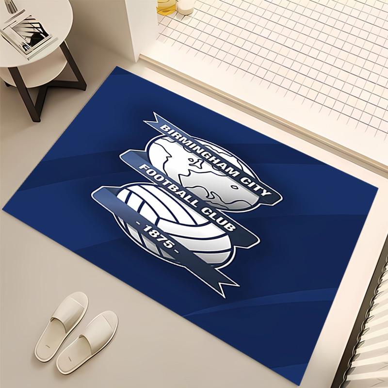 1pc BIRMINGHAM CITY LOGO Print Area Rug - Soft, Washable Non-Slip Indoor Mat, Living Room, Home Office Decorative Rug,Office Decorative
